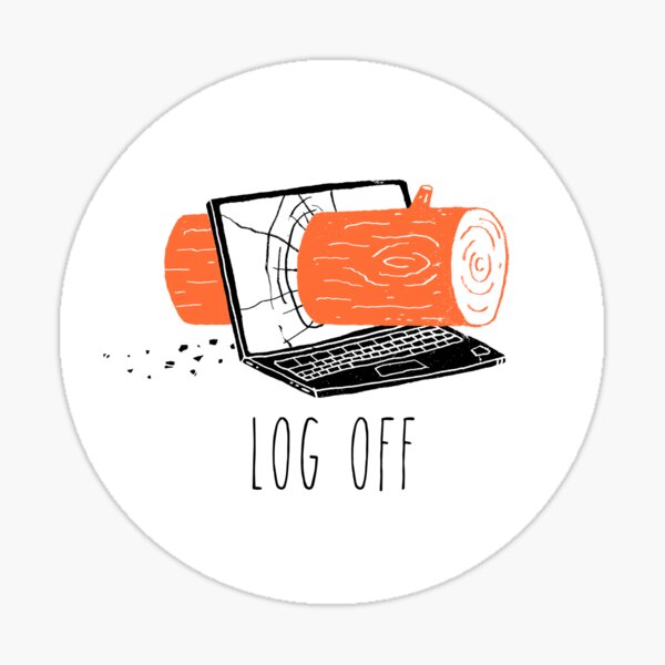 Log Off Sticker