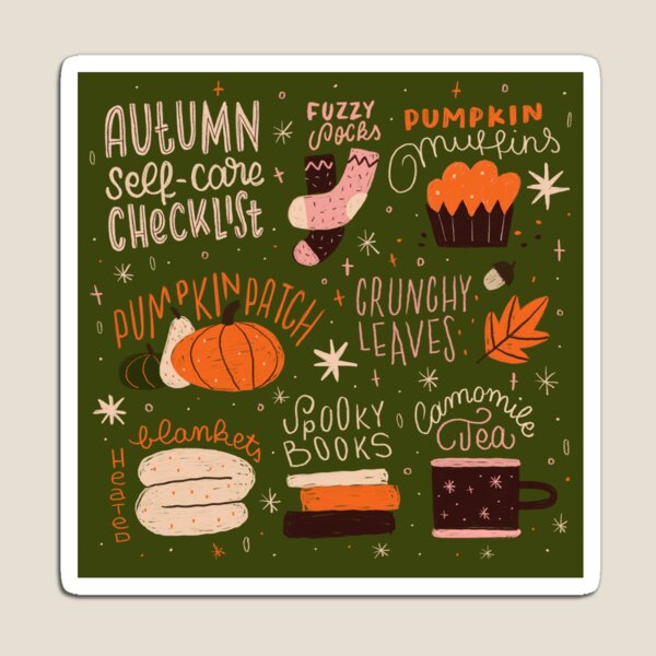 Autumn Self-care Checklist Magnet