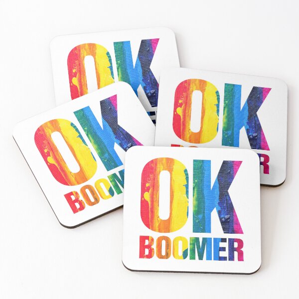 Item preview, OK Boomer Rainbow Paint Slogan designed and sold by thetshirtworks.