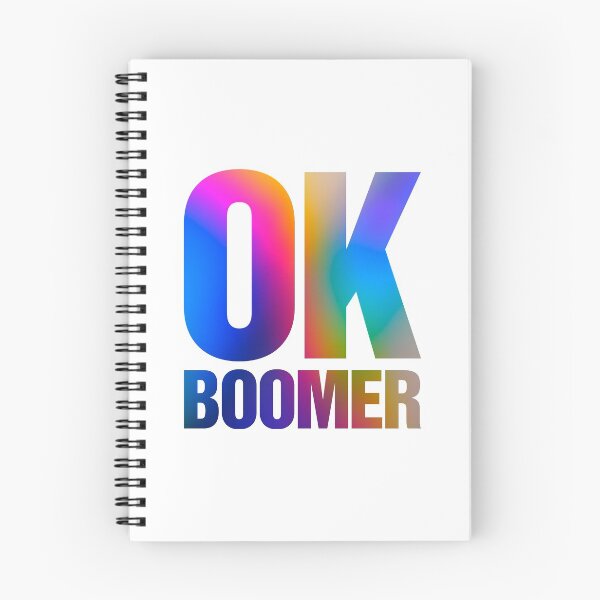 Item preview, OK Boomer Neon Rainbow Slogan designed and sold by thetshirtworks.