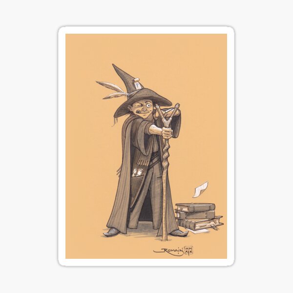 Young rebel wizard Sticker