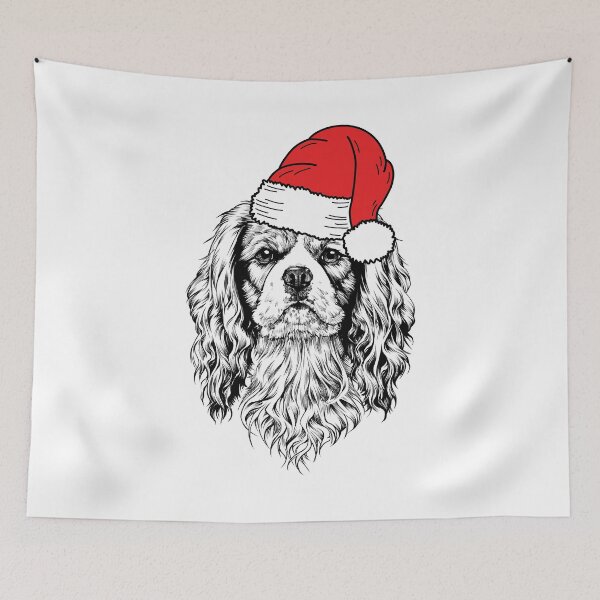 Item preview, Christmas Cavalier King Charles Spaniel Santa Dog Holiday designed and sold by thepawster.