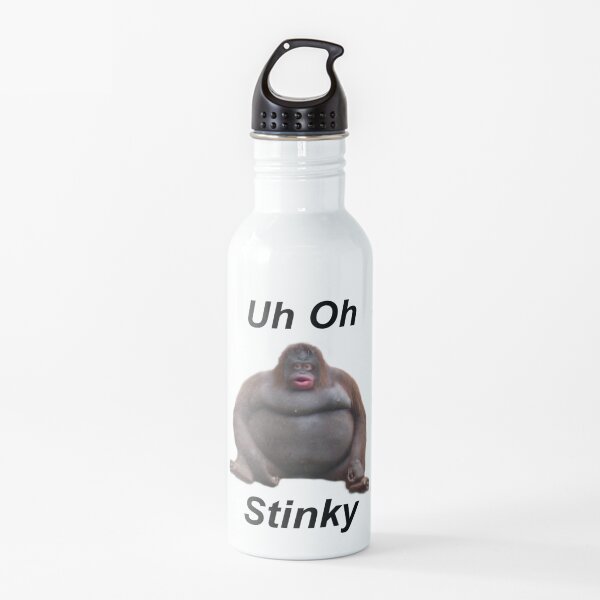 Uh Oh Water Bottle Redbubble - uh oh stinky roblox