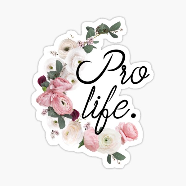 pro life, anti abortion, prolife, baby, unborn, life, save, protect, catholic, christian, religious, belief, protest Sticker
