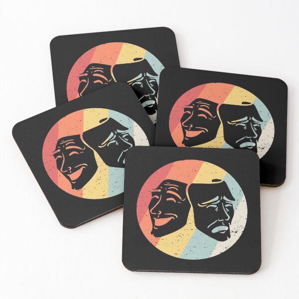 Item preview, Vintage Retro Drama Masks  designed and sold by Vanover Designs.