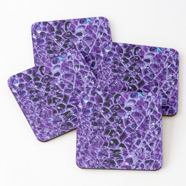Aperçu de l'œuvre Image photographique de la mosaïque de verre et de miroir violets créée et vendue par CrazyCraftLady.