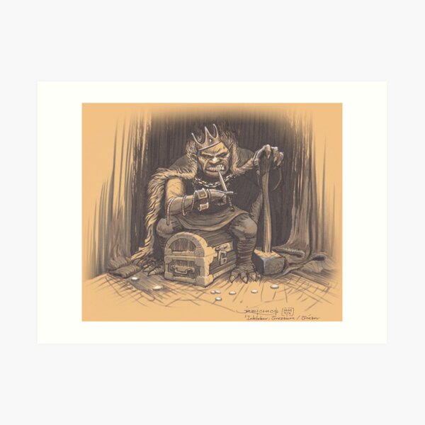 The treasure's guardian Art Print