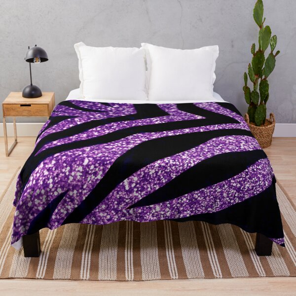 Item preview, Photographic Image of Purple Glitter Zebra Print designed and sold by CrazyCraftLady.