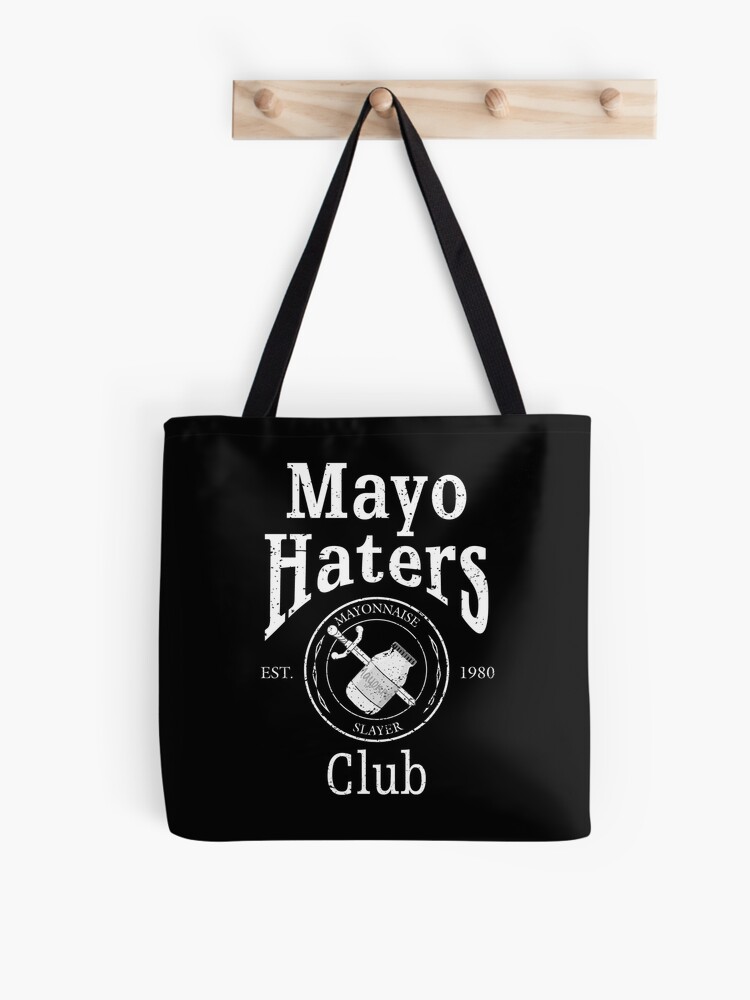 Funny I odio mayonesa regalo para hombres mujeres mayo enemigos club bolsa  de mano