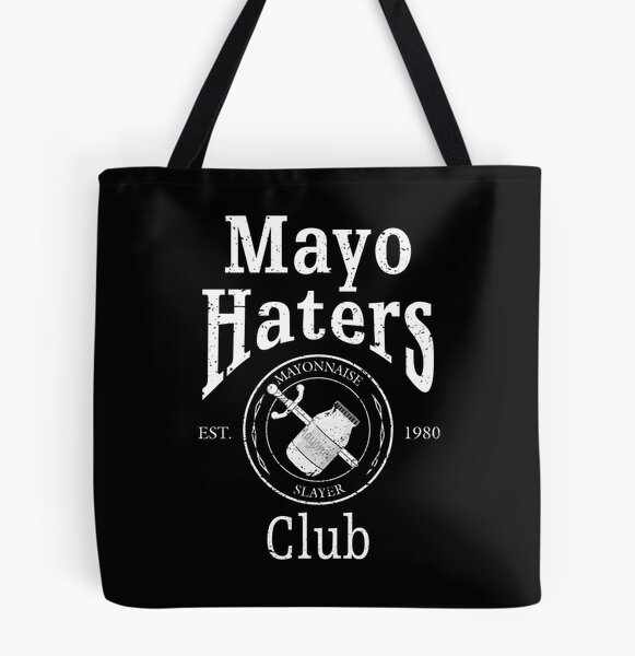 Funny I odio mayonesa regalo para hombres mujeres mayo enemigos club bolsa  de mano