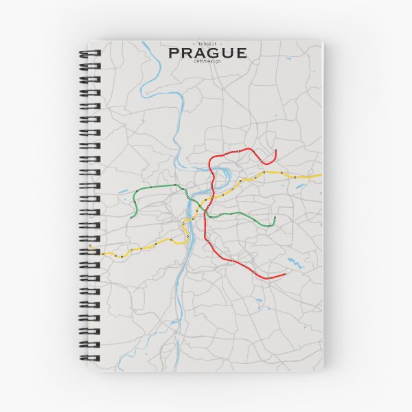 Item preview, Prague Transit Map designed and sold by CPTVDesign.