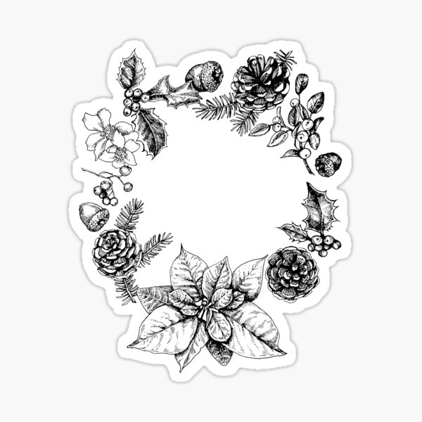 Wreath Sticker