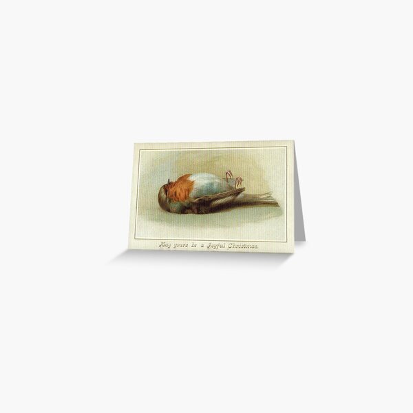 Victorian Dead Bird Christmas Greeting Card