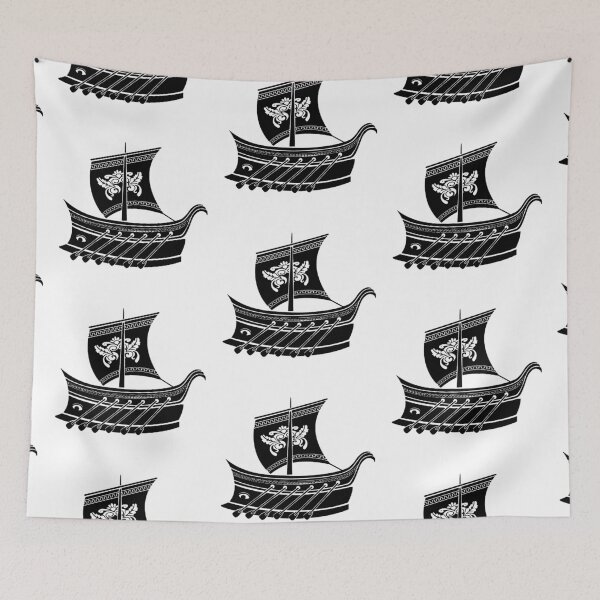 Item preview, Greek ship (black and white) designed and sold by timothybeighton.