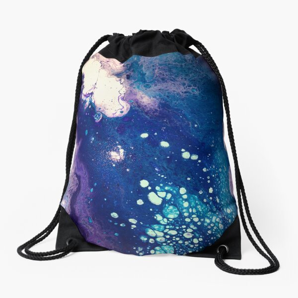 Acrylic Pour Drawstring Bag