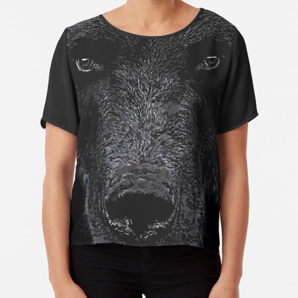 Bear Stare Chiffon Top