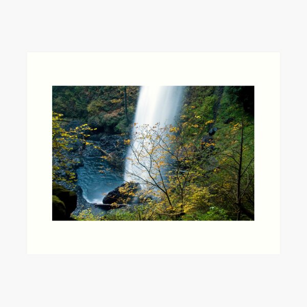 Item preview, Fall Colors obscuring the North Falls at Silver Falls State Park designed and sold by OrPhotoJohn.