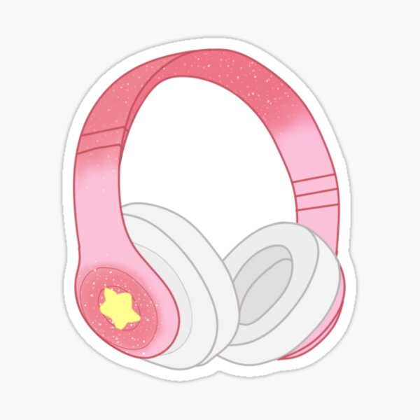 Aesthetic headphones Sticker for Sale by Bossin