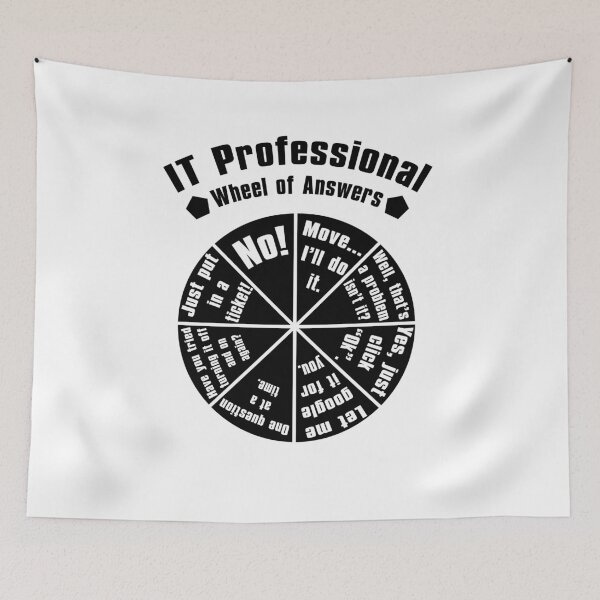 Item preview, IT professional Wheel of answers funny quotes  designed and sold by WeeTee.