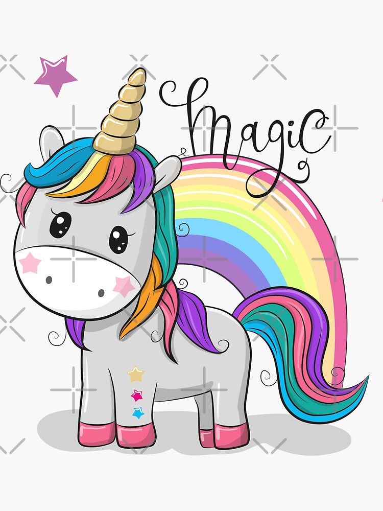 Unicornio Sticker Pegatina  Unicorn birthday, Unicorn stickers, Unicorn