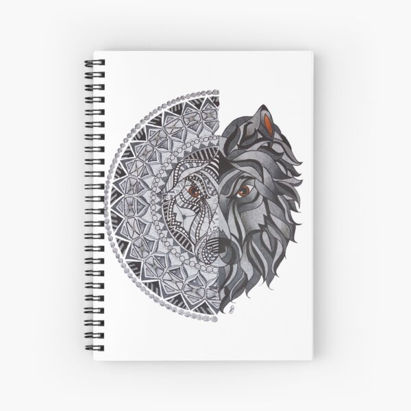 Spiralblocke Grauer Wolf Mandala Redbubble