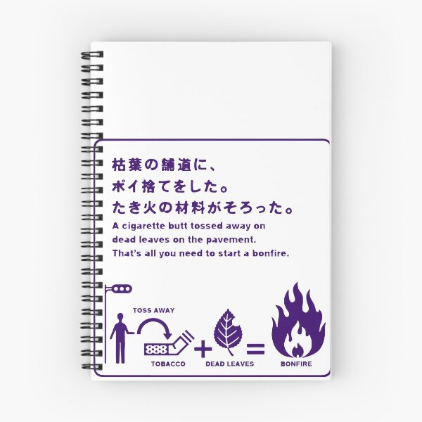 Item preview, Japanese smoking etiquette: dead leaves - bonfire designed and sold by xqmano.