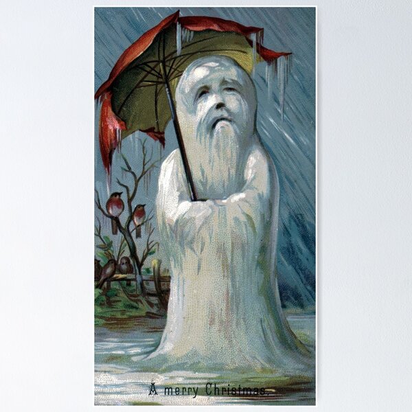 Item preview, Weird Victorian Christmas Snowman Greeting designed and sold by forgottenbeauty.