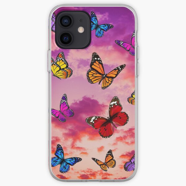 Butterflies in sky iPhone Soft Case