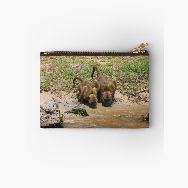 Item preview, Baboons drinking at the Chobe River, Botswana, Africa designed and sold by FranWest.