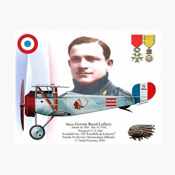 Major Gervais Raoul Lufbery Photographic Print