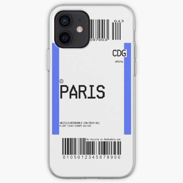 Boleto aéreo - París Funda blanda para iPhone