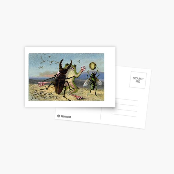 Victorian Christmas Bizarre - Dancing Frogs and Insects Postal