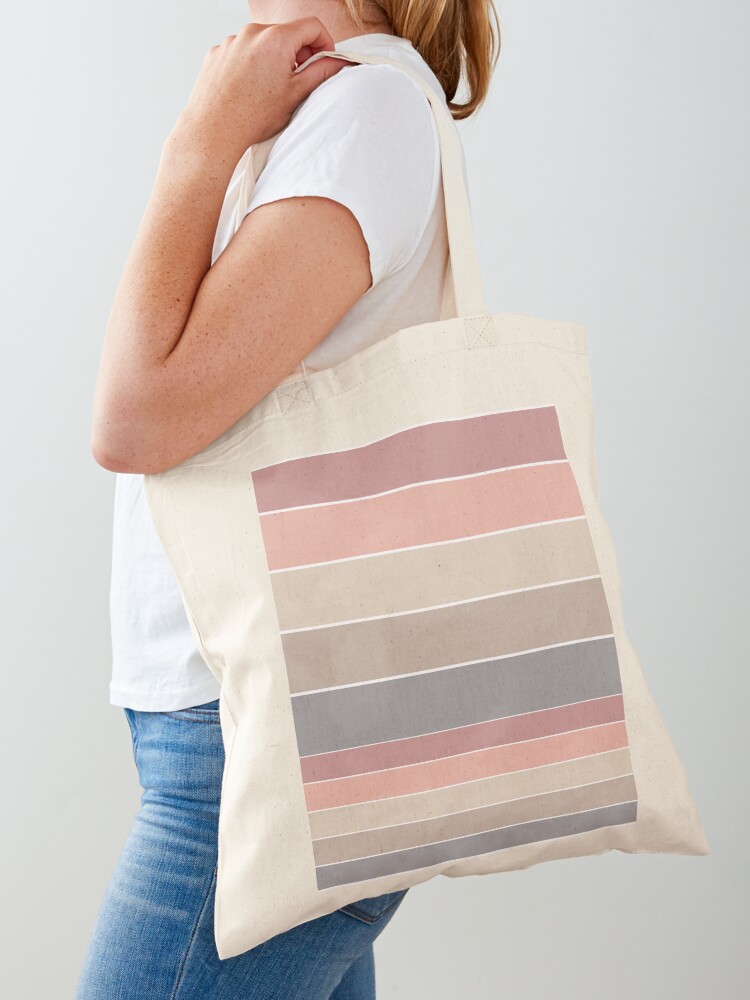 Large Capacity Simple Tote Bag Stripe Pattern