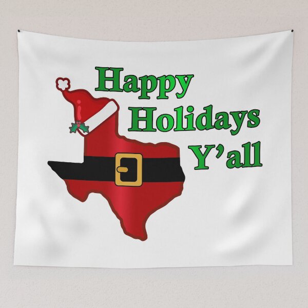 Item preview, Happy Holiday Greetings from Texas Y'all - Christmas Santa designed and sold by originalsusie.