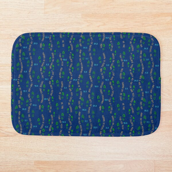 Positive Running Vibes - blue background Bath Mat