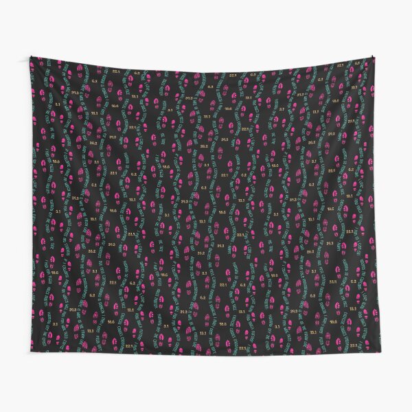 Positive Running Vibes - Black background Tapestry