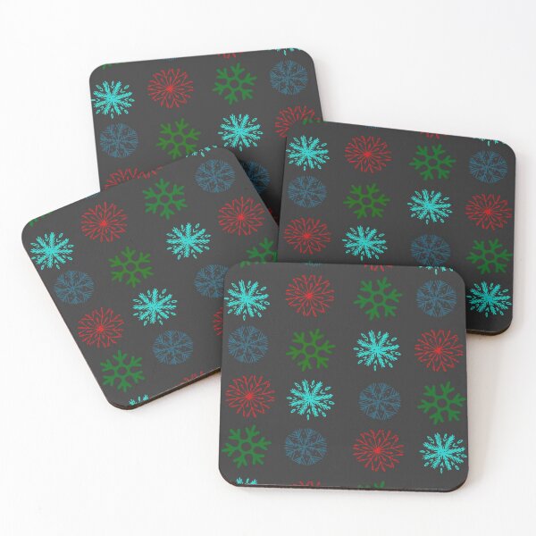 Item preview, Holiday snowflakes on black designed and sold by cbankgood.
