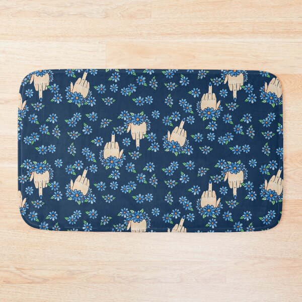 Item preview, Middle Finger Up Blue Flowers designed and sold by FrictionMaxxing.
