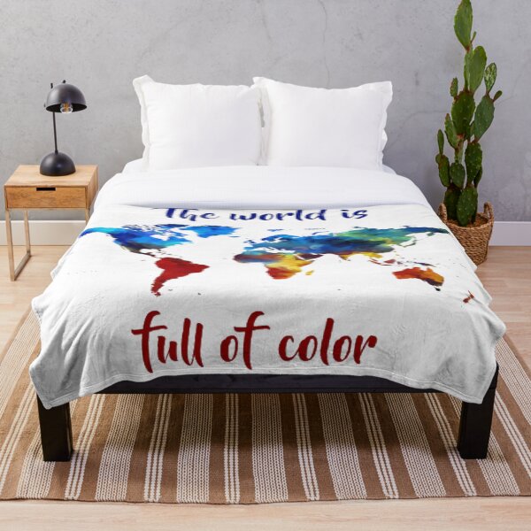 The World Is Full Of Color Throw Blanket