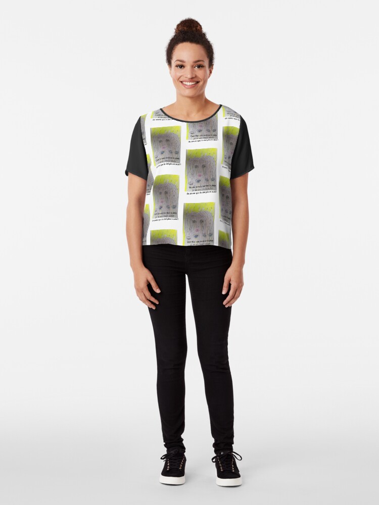 Alternate view of When I see the rain fall Chiffon Top