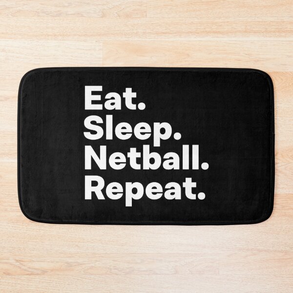 Item preview, Eat Sleep Netball Repeat designed and sold by teesaurus.