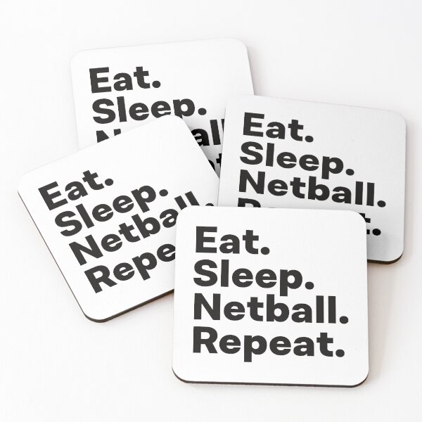 Item preview, Eat Sleep Netball Repeat designed and sold by teesaurus.