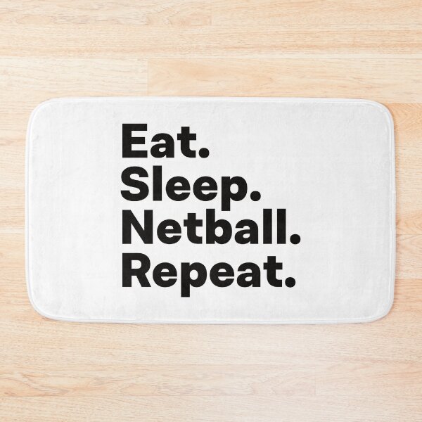Item preview, Eat Sleep Netball Repeat designed and sold by teesaurus.