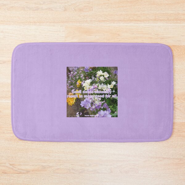 Item preview, Good deeds Naturally Result In More Good For All - Inspirational Quote purple white freesias flowers floral designed and sold by Sarah  Rajkotwala.