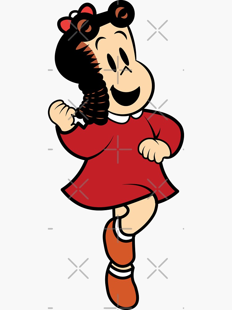 "Little Lulu retro cartoon" Sticker by FunIlustrations Redbubble