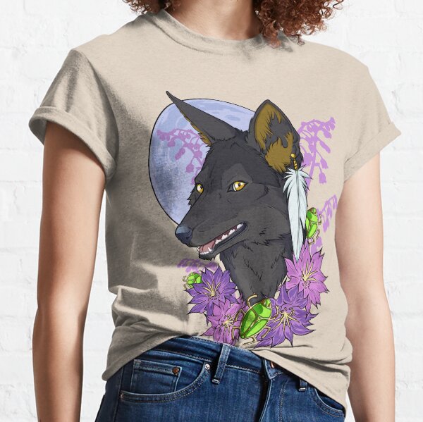 Black Jackal Magenta Moon Anubis Classic T-Shirt