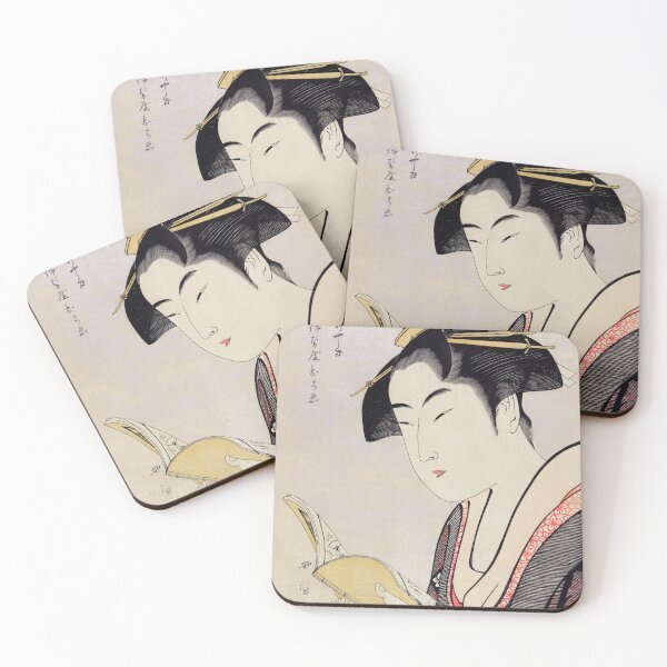 Item preview, Utamaro Kitagawa -  Japanese woman reading a book designed and sold by Hangastudio.