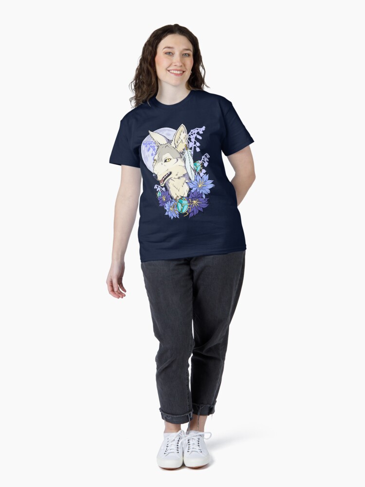 Thumbnail 4 of 7, Classic T-Shirt, Ivory Jackal Blue Moon designed and sold by cybercat.