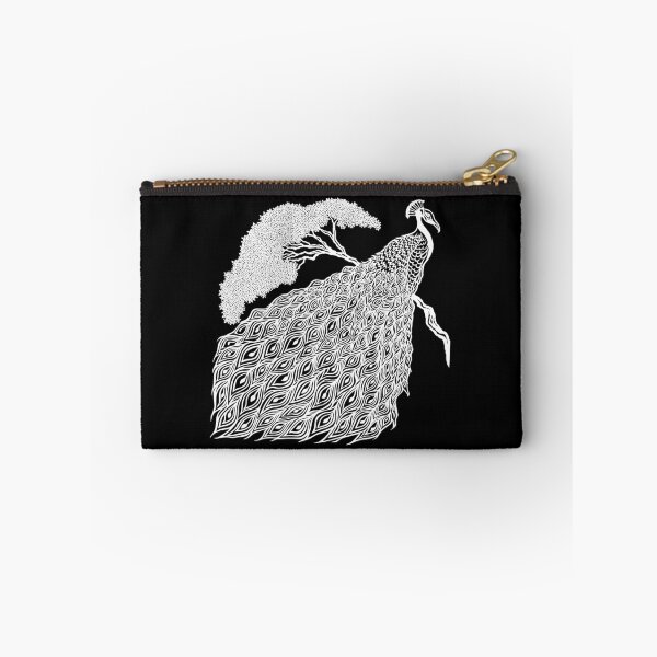 Item preview, Peacock on Branch | Bird Design designed and sold by Monochromatics by Corie Mae Dark.
