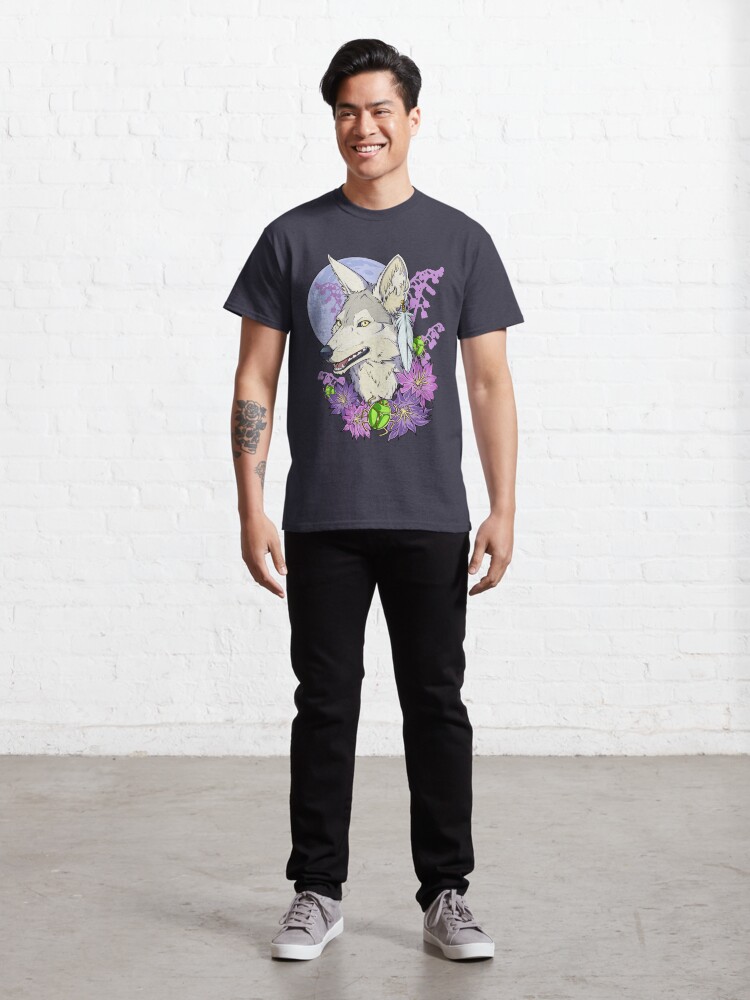 Thumbnail 3 of 7, Classic T-Shirt, Ivory Jackal Magneta Moon designed and sold by cybercat.